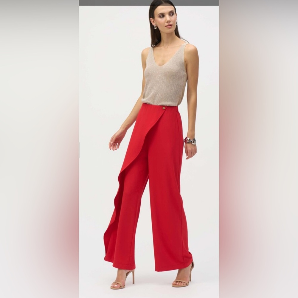 JOSEPH RIBKOFF High-waisted Wide-leg Trousers